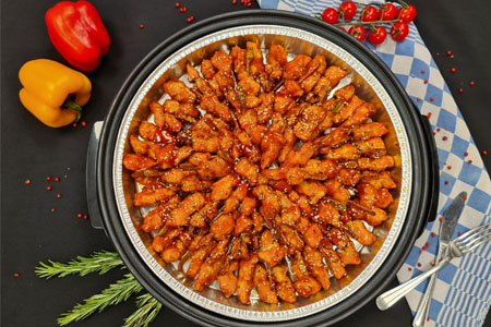 Partypan Mini Kipspiesjes in Sesamsaus